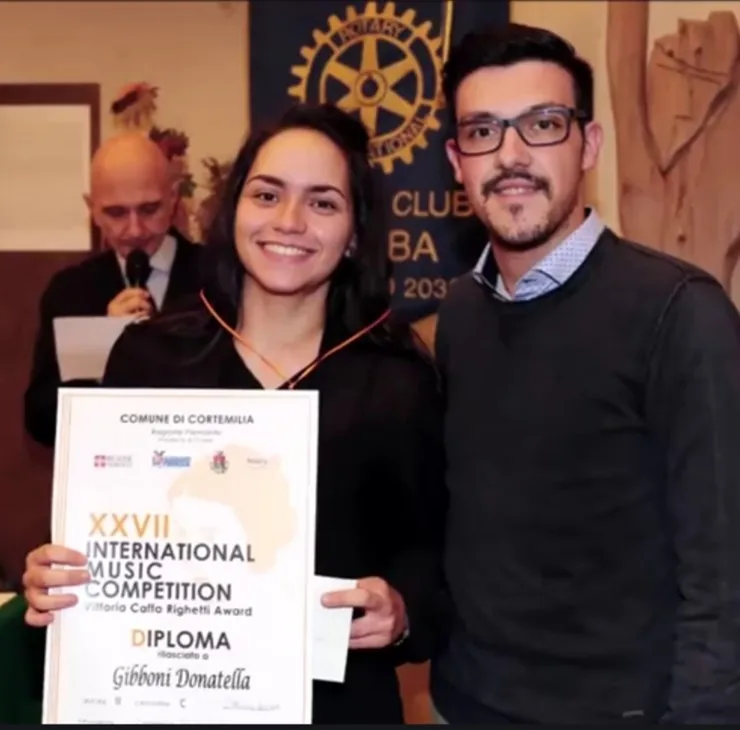 Donatella Gibboni vince il primo premio all'International Music Competition - Vittoria Caffa Righetti Award