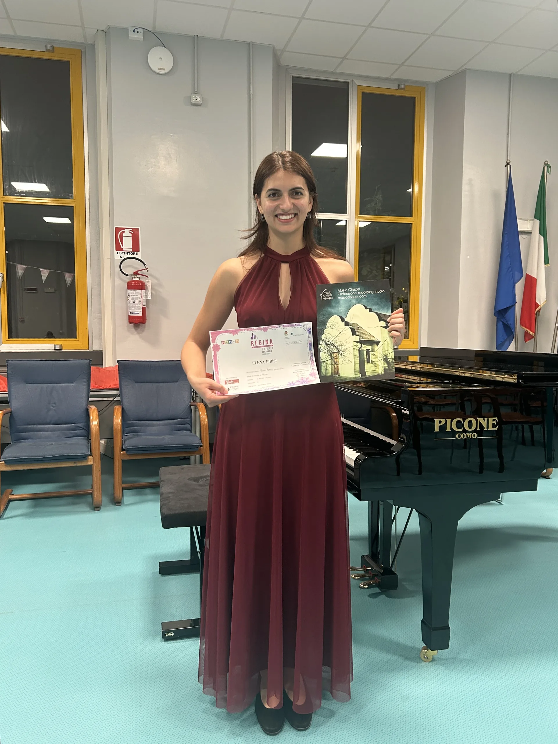 Elena Pirisi 1° premio assoluto Concorso Regina Experia Cernobbio Lake Como